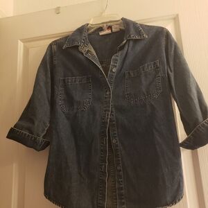 Jean Company Dark Denim Button-Down Shirt